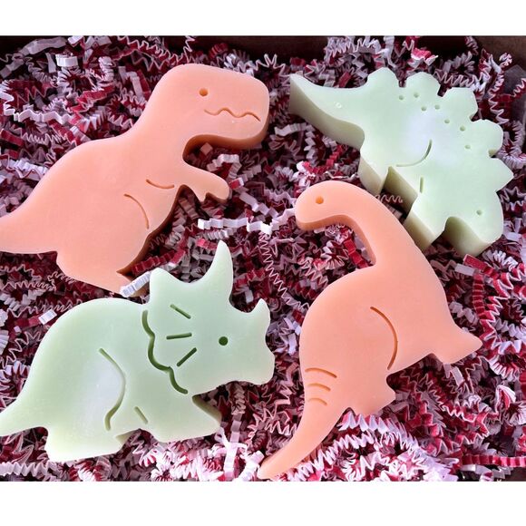 hand crafted Other - Dinosaur Goats Milk Soap Set, Kids Gift Set, Birthday, Baby Shower Favors